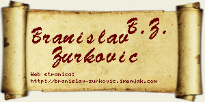 Branislav Zurković vizit kartica